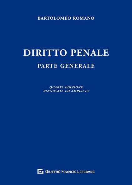 Diritto penale. Parte generale - Bartolomeo Romano - copertina