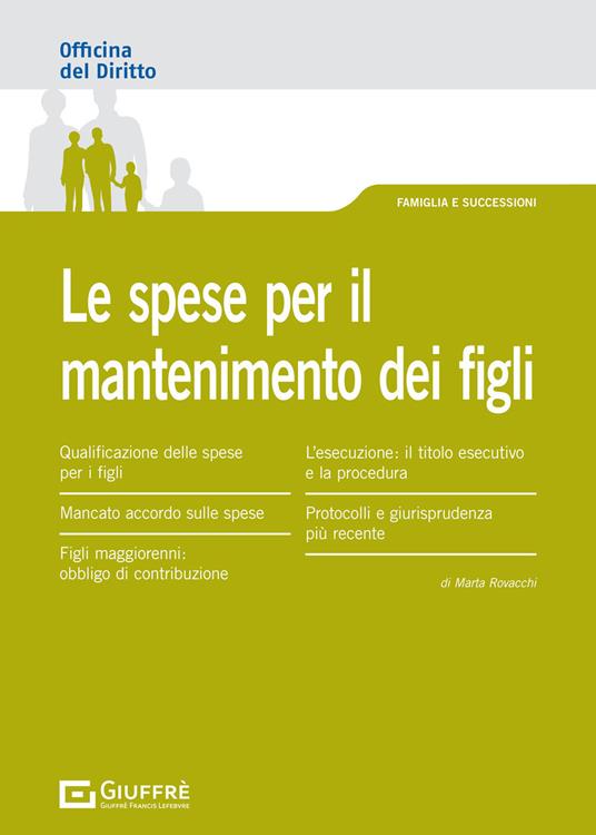 Le spese per il mantenimento dei figli - Marta Rovacchi - copertina
