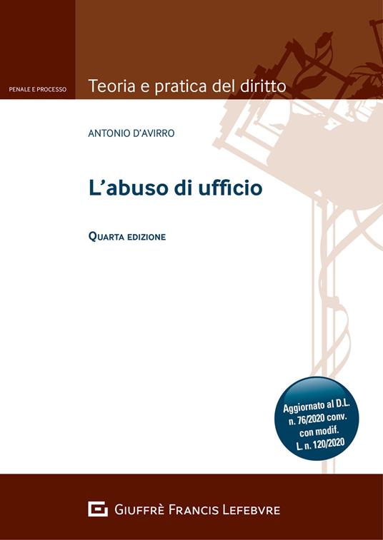 L' abuso di ufficio - Antonio D'Avirro - copertina