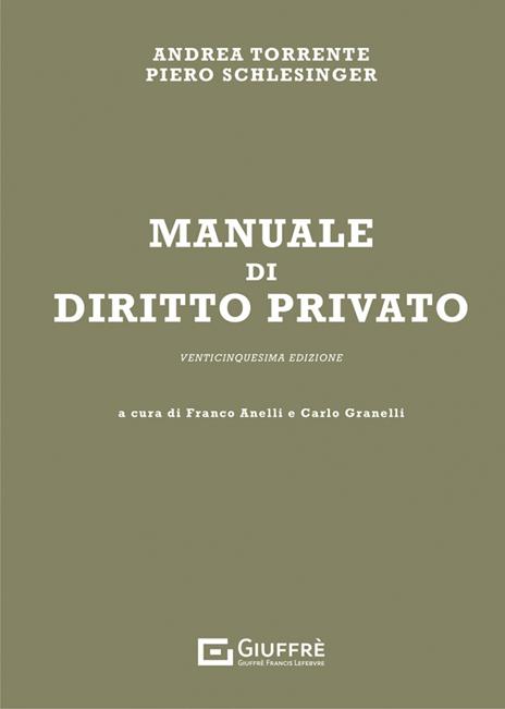 Manuale di diritto privato - Andrea Torrente,Piero Schlesinger - copertina