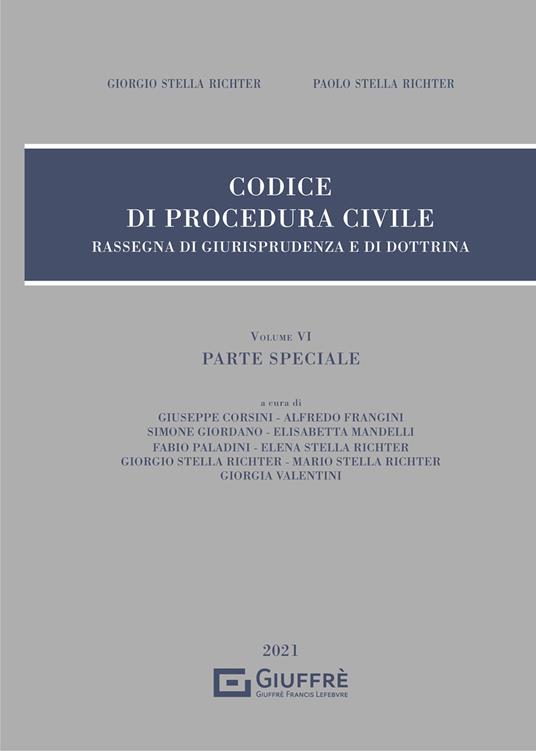 Rassegna di giurisprudenza sul Codice di procedura civile. Parte speciale - copertina