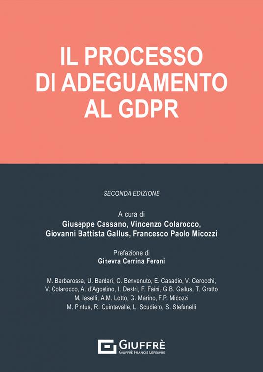 Il processo di adeguamento al GDPR - copertina