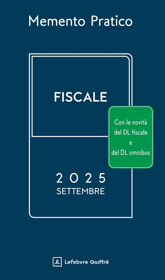 Memento pratico fiscale. Settembre 2025 - copertina