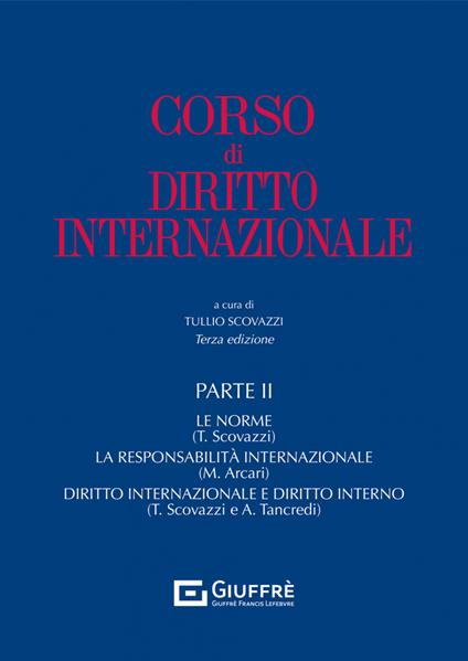 Corso di diritto internazionale - copertina