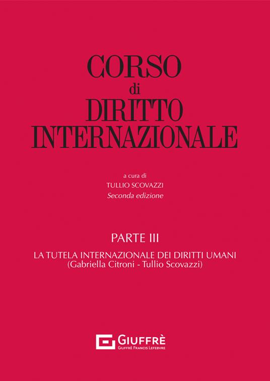 Corso di diritto internazionale - copertina