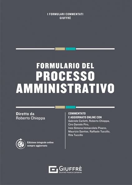 Formulario del processo amministrativo - copertina