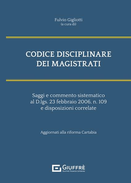 Codice disciplinare dei magistrati - copertina