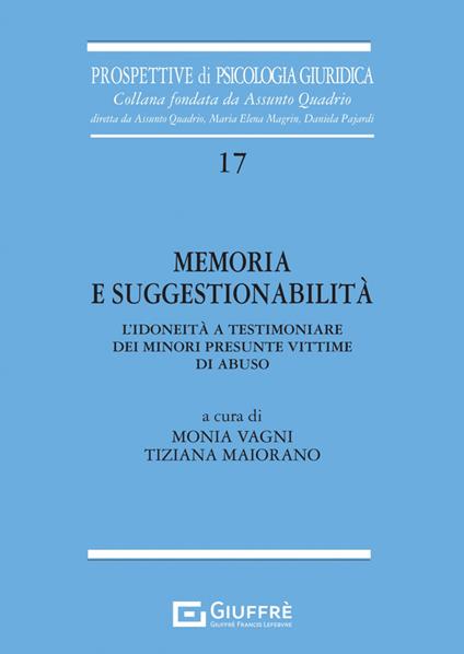 Memoria e suggestionabilità - copertina