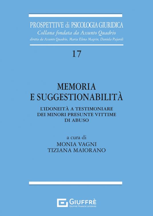 Memoria e suggestionabilità - copertina