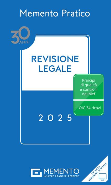Memento. Revisione legale 2025. Con ebook - copertina