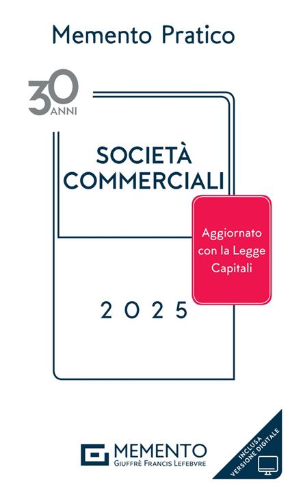 Memento pratico società commerciali 2025 - copertina