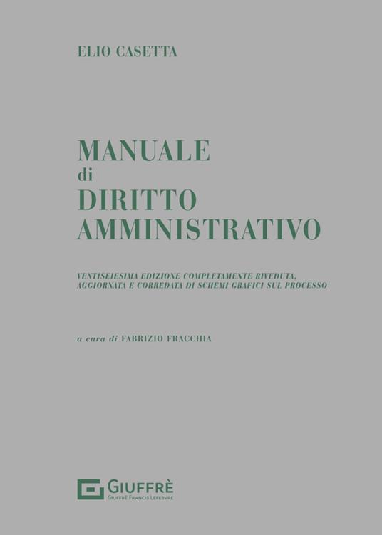 Manuale di diritto amministrativo - Elio Casetta - copertina