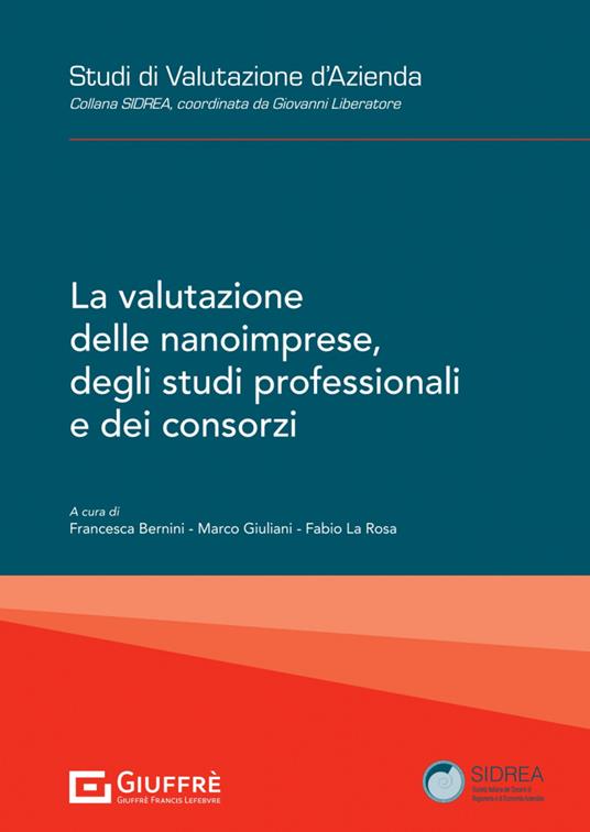 La valutazione delle nanoimprese, degli studi professionali e dei consorzi - copertina
