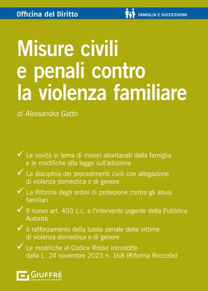 Misure civili e penali contro la violenza familiare - Alessandra Gatto - copertina