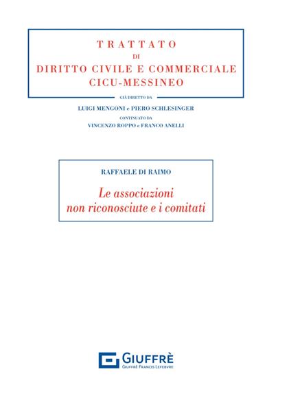 Le associazioni non riconosciute e i comitati - Raffaele Di Raimo - copertina
