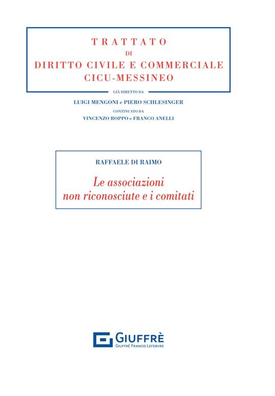 Le associazioni non riconosciute e i comitati - Raffaele Di Raimo - copertina