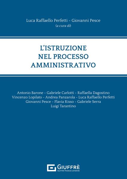 L'istruzione nel processo amministrativo - copertina