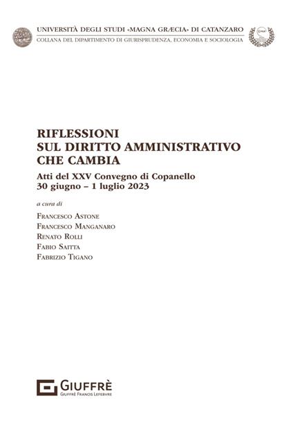 Riflessioni sul diritto amministrativo che cambia - copertina