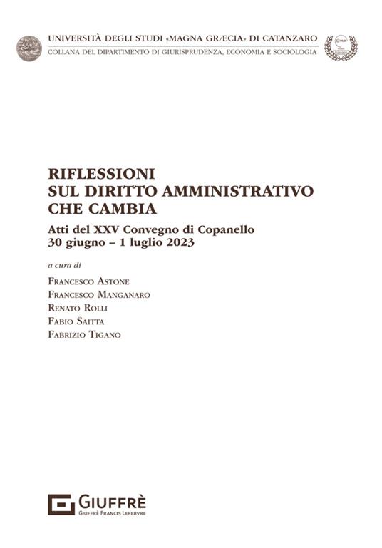 Riflessioni sul diritto amministrativo che cambia - copertina