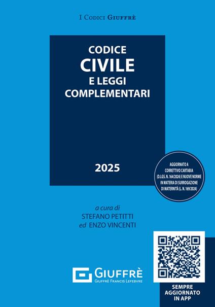 Codice civile e leggi complementari. Con QR Code - copertina