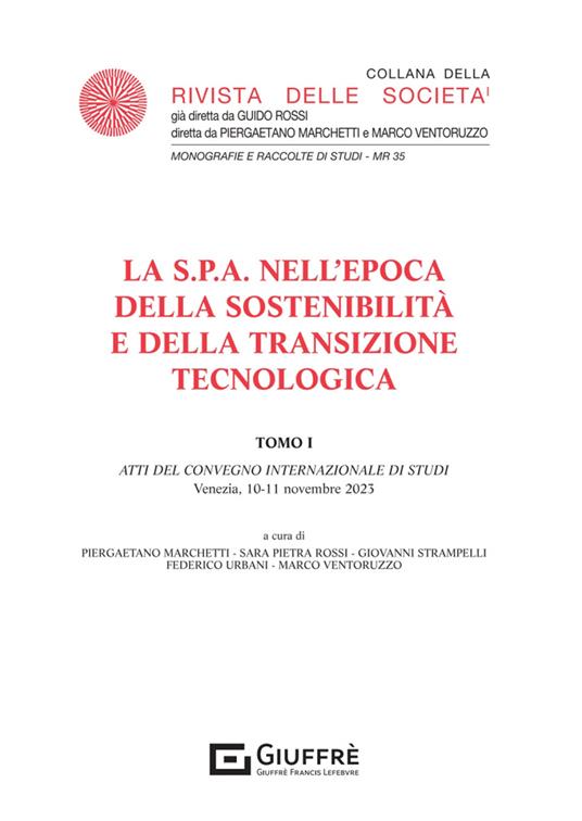 La S.P.A. nell'epoca della sostenibilità e della transizione tecnologica. Vol. 1 - copertina