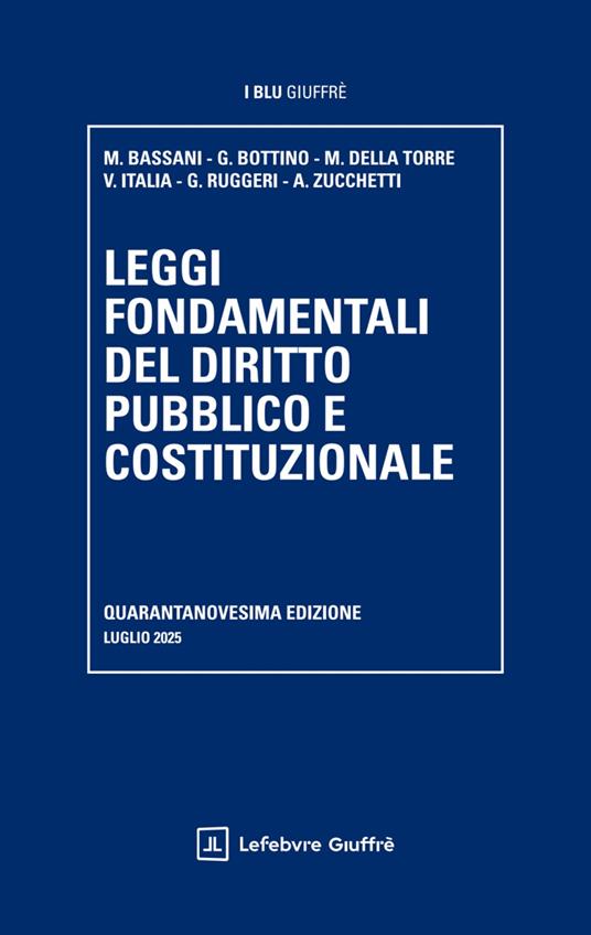 Leggi fondamentali del diritto pubblico e costituzionale - copertina