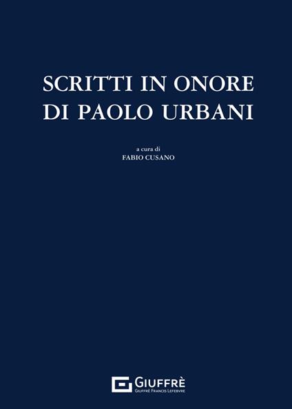 Scritti in onore di Paolo Urbani - copertina