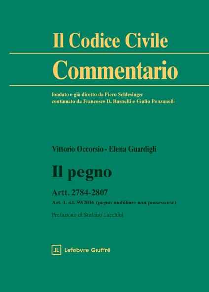 Il pegno - Vittorio Occorsio,Elena Guardigli - copertina