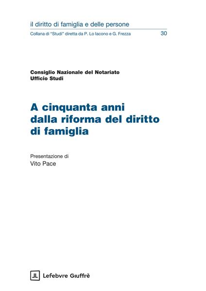 A cinquanta anni dalla riforma dl diritto di famiglia - copertina