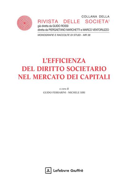 L'efficienza del diritto societario nel mercato dei capitali - copertina