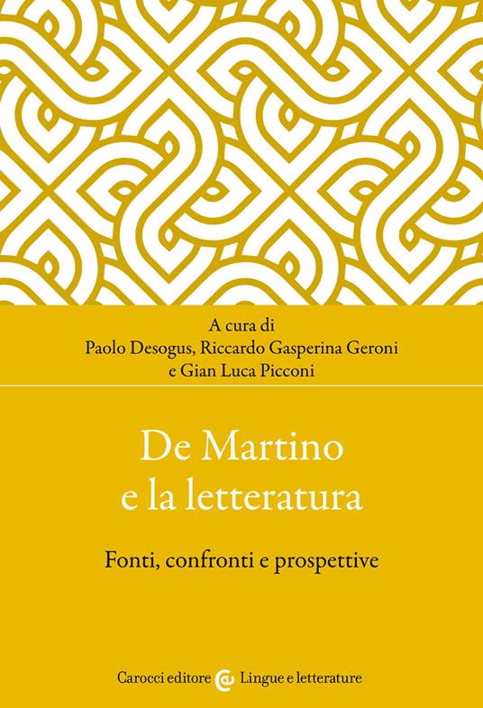 De Martino e la letteratura. Fonti, confronti e prospettive - copertina