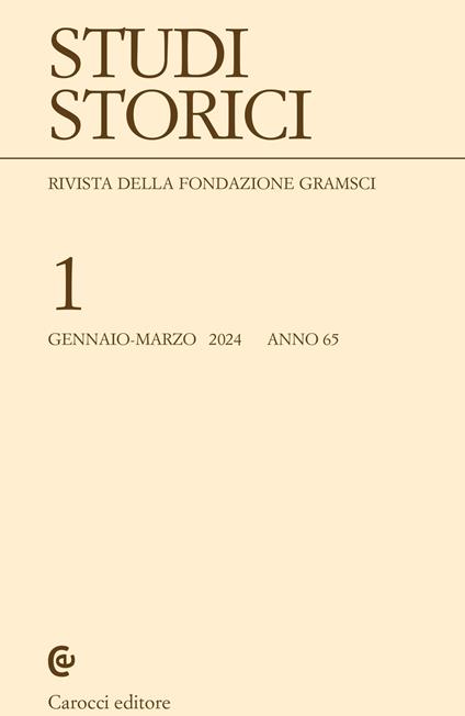 Studi storici (2024). Vol. 1 - copertina