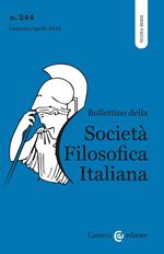Bollettino società filosofica italiana. Nuova serie (2025). Vol. 1