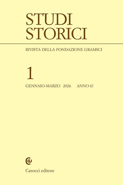 Studi storici (2026). Vol. 1 - copertina