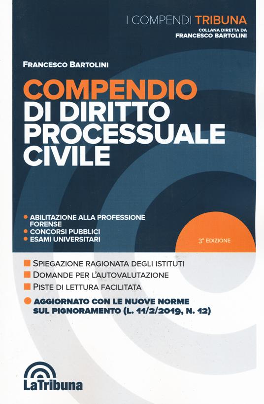 Compendio di diritto processuale civile - Francesco Bartolini - copertina