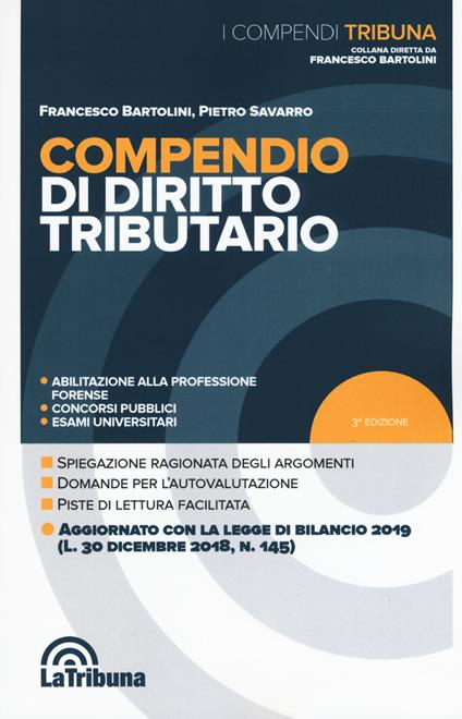 Compendio di diritto tributario - Francesco Bartolini,Pietro Savarro - copertina