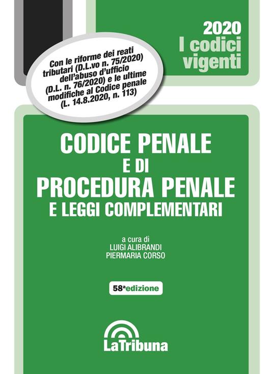 Codice penale e di procedura penale e leggi complementari - copertina