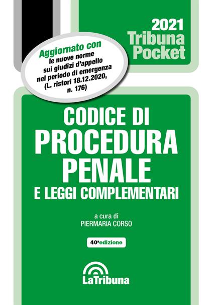Codice di procedura penale e leggi complementari 2021 - copertina