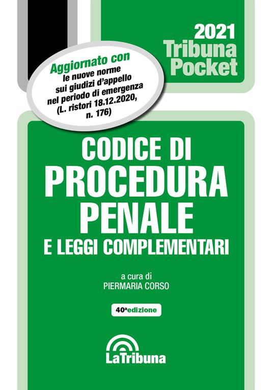 Codice di procedura penale e leggi complementari 2021 - copertina