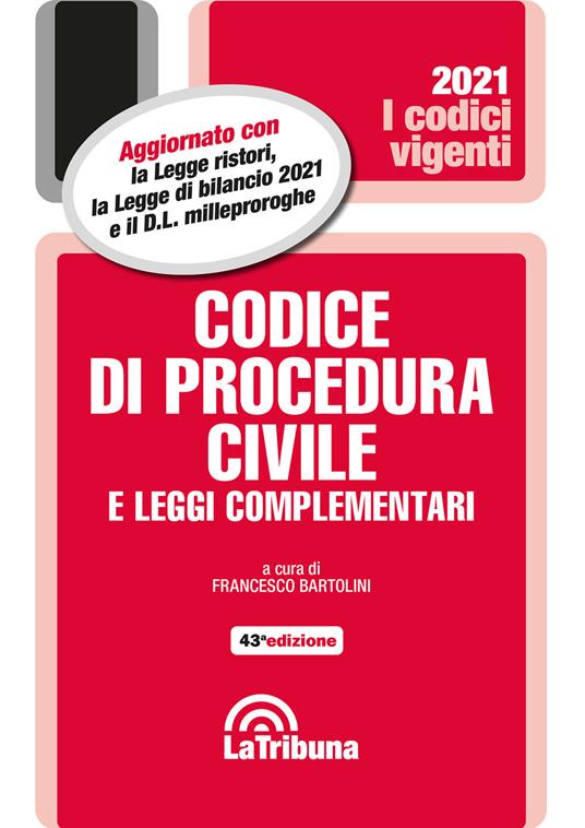 Codice di procedura civile e leggi complementari - copertina