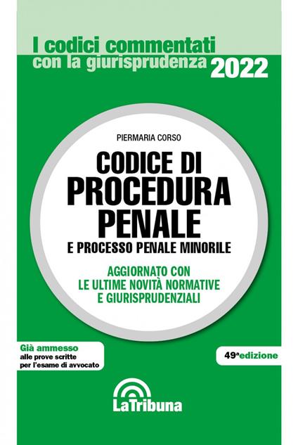 Codice di procedura penale e processo penale minorile - Piermaria Corso - copertina