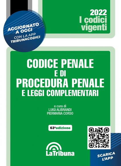 Codice penale e di procedura penale e leggi complementari. Con App Tribunacodici - copertina