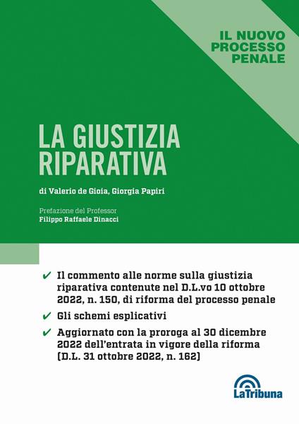 La giustizia riparativa - Valerio De Gioia,Giorgia Papiri - copertina