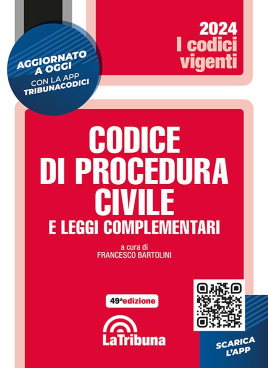 Codice di procedura civile e leggi complementari. Con AppTribunacodici - copertina