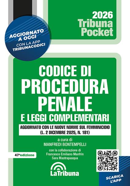 Codice di procedura penale e leggi complementari - copertina