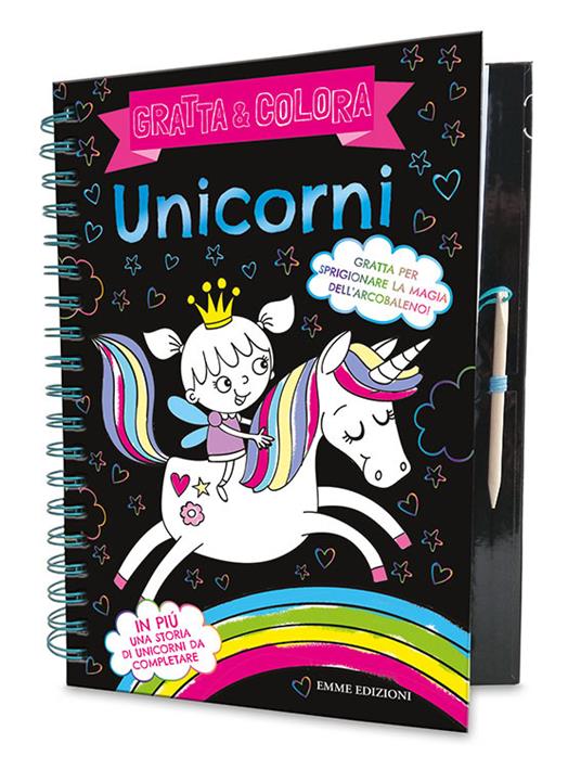 Unicorni. Gratta & colora. Ediz. a spirale. Con gadget - Sarah Wade - 2
