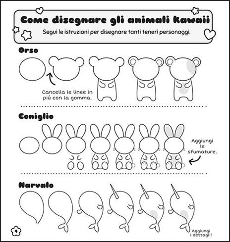 Kawaii. Gioca, disegna e colora. Con adesivi. Ediz. a colori. Ediz. a spirale. Con gadget - 3