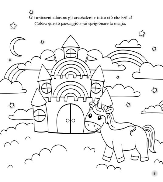 Unicorni magici. Libro da colorare. Ediz. illustrata. Con gadget - Libro -  Emme Edizioni - A pagine aperte