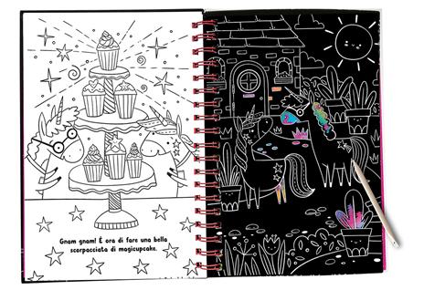 Unicorni da sogno. Neon gratta e colora. Ediz. illustrata. Con matita in legno per grattare - 2