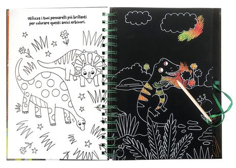 Il mondo dei dinosauri. Gratta e colora. Ediz. illustrata - 2